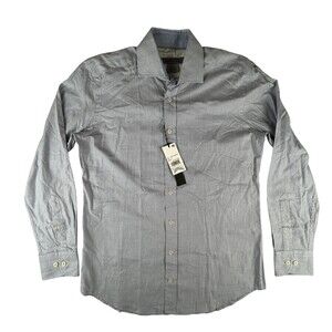 Dylan Gray Shirt Mens Small Blue Melange Button Down Bloomingdales Exclusive